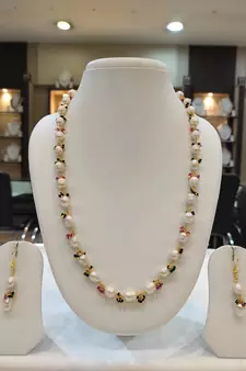 Multicolor pearl necklace-sets