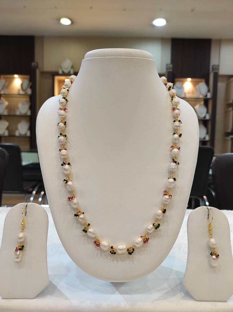 Multicolor pearl necklace-sets