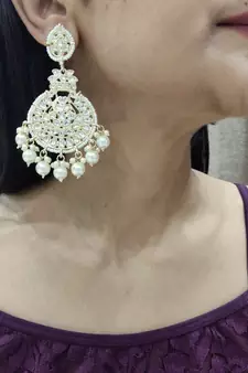 White Pearl Earrings