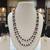 Blue pearl necklace-sets