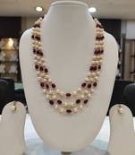 Red pearl necklace-sets