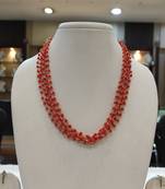 Red coral necklace-sets
