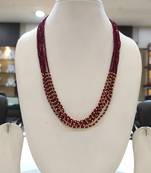 Maroon crystal necklaces