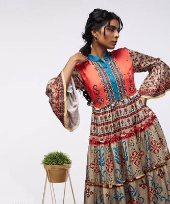 Elements Printed Tiered Dress 3