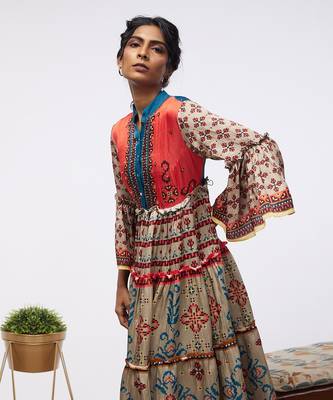 Elements Printed Tiered Dress 4