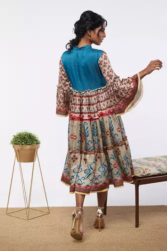 Elements Printed Tiered Dress
