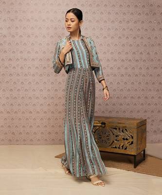 Sarouk Printed Jumpsuit With Jacket 2