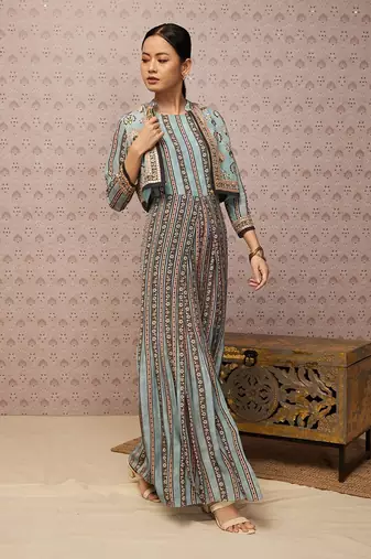 Sarouk Printed Jumpsuit With Jacket