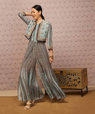 Sarouk Printed Jumpsuit With Jacket 3