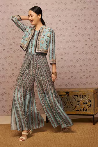 Sarouk Printed Jumpsuit With Jacket