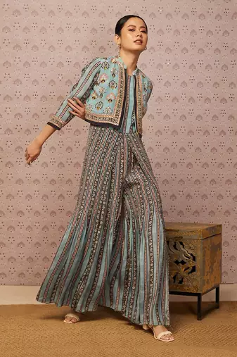 Sarouk Printed Jumpsuit With Jacket