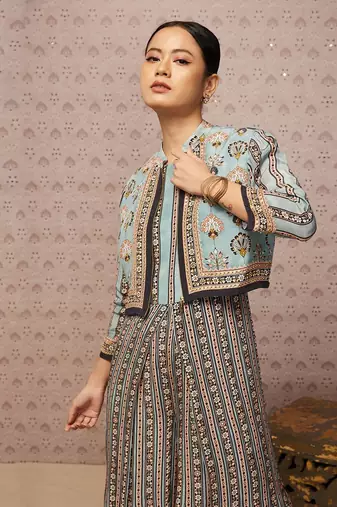 Sarouk Printed Jumpsuit With Jacket