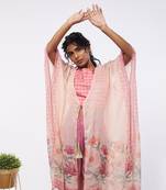 Blooming Bud Printed Co-Ord Set With Kaftan Jacket