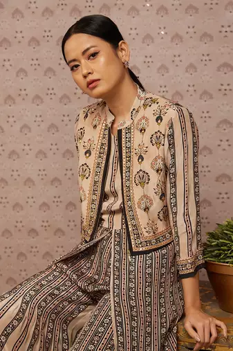 Sarouk Printed Jumpsuit With Jacket