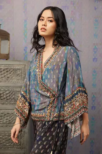 Ikaya Embroidered Angarkha Set