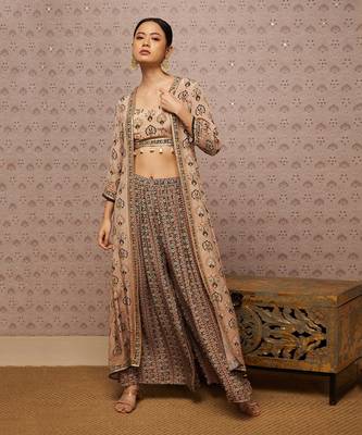 Sarouk Embroidered Co-Ord Set With Jacket 1