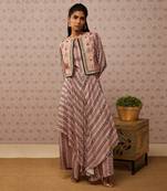 Sarouk Printed Layered Jumpsuit With Jacket