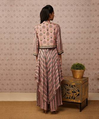 Sarouk Printed Layered Jumpsuit With Jacket 5