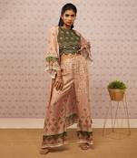 Bandhej Printed Co-Ord Set With Jacket