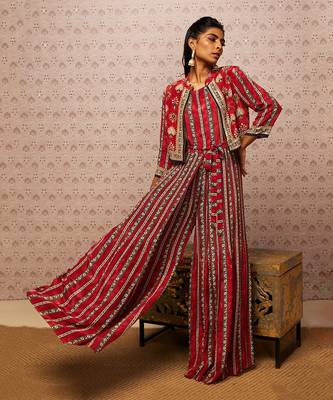 Sarouk Embroidered Jumpsuit With Jacket 1