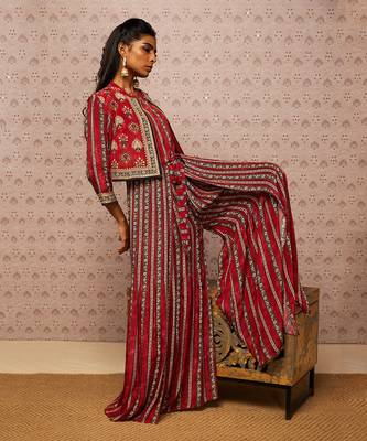 Sarouk Embroidered Jumpsuit With Jacket 2