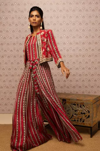 Sarouk Embroidered Jumpsuit With Jacket
