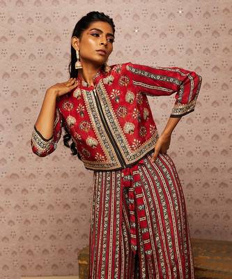 Sarouk Embroidered Jumpsuit With Jacket 4