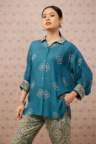 Bandhej Printed Co-Ord Set