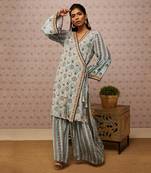 Sarouk Embroidered Angarkha Set