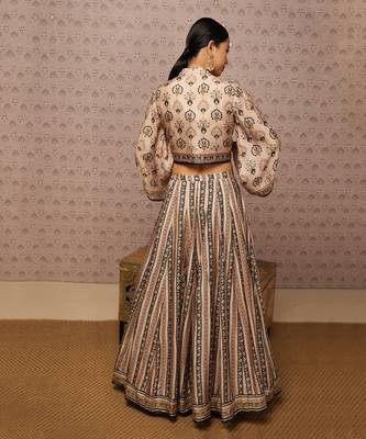 Sarouk Embroidered Lehenga Set With Jacket 3