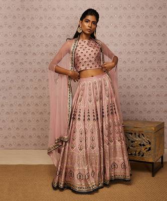 Sarouk Embroidered Lehenga With Dupatta 4