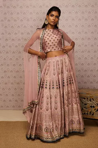 Sarouk Embroidered Lehenga With Dupatta