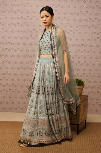 Sarouk Embroidered Lehenga Set With Dupatta