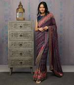 Ikaya Printed Pre-Stiched Saree With Blouse