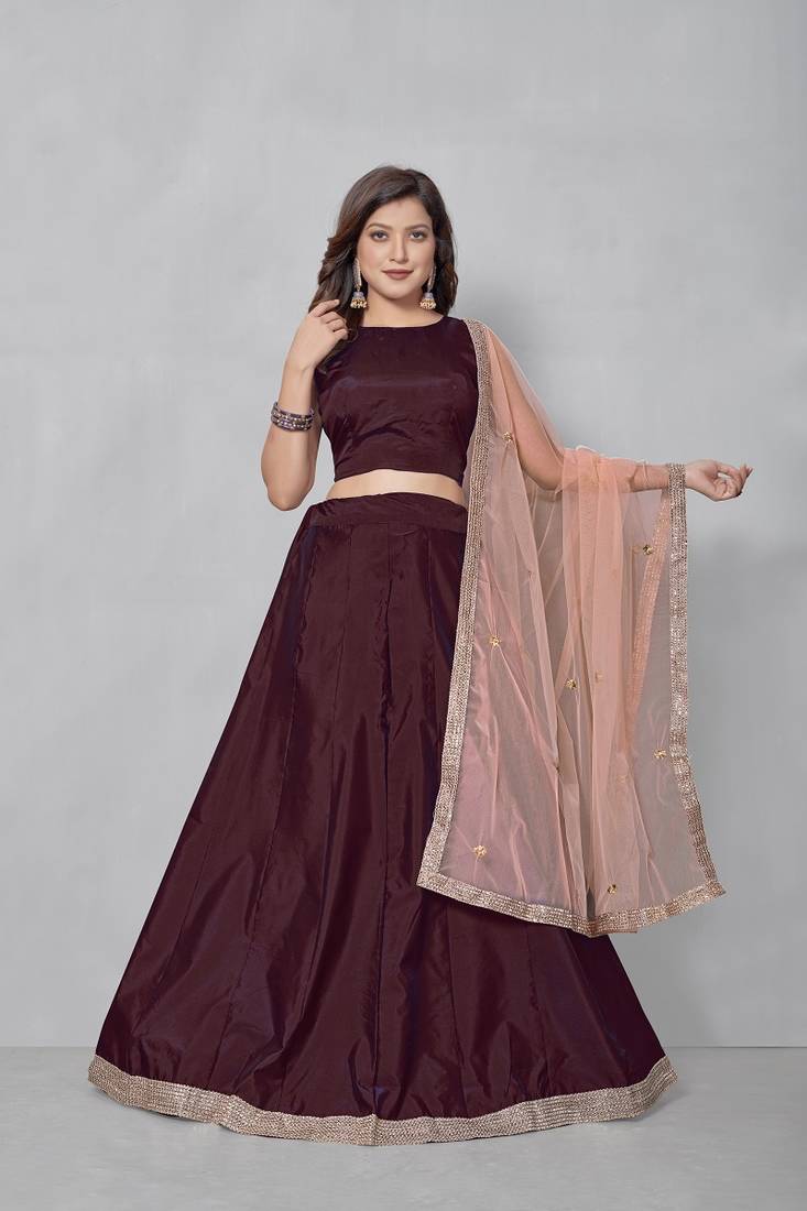 MAROON COLOR LEHNAGA CHOLI SET  