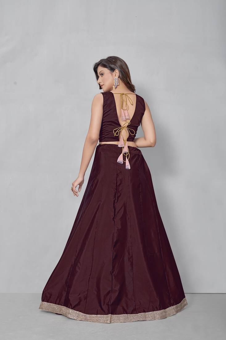 MAROON COLOR LEHNAGA CHOLI SET  