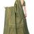 Green woven silk blend saree with blouse