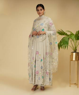 3 PIECE HAND EMBROIDERED ANARKALI SET 1
