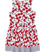 Budding Bees Girls Cotton Printed Dress