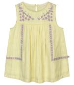 Budding Bees Girls Yellow Emrboidered Dress