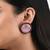 Pink Agate Stud Earrings