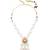 White Pearl And Gold Tone Kundan Polki Necklace And Earrings Set