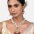 White Pearl And Kundan Polki Necklace And Earrings Set