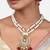White Pearl And Kundan Polki Necklace And Earrings Set