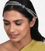 Grey Pearl And Kundan Polki Kamarband