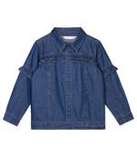 Budding Bees Girls Denim Full Sleeve Jacket-Blue