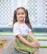 Budding Bees Girls Jersey With Printed Dress