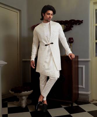 White Dhwaja Bandi Set 4