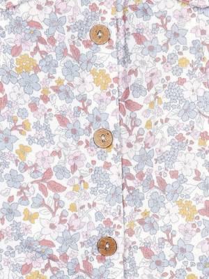 Budding Bees Girls Corduroy Printed Skirt With Fake Pocket-Pink 3