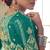 Sea green woven silk saree with blouse